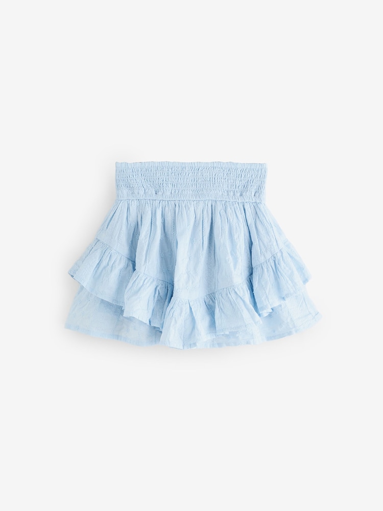Hellblau - Abercrombie & Fitch Mini Tiered Gauzy Skort - Bild 2 von 5