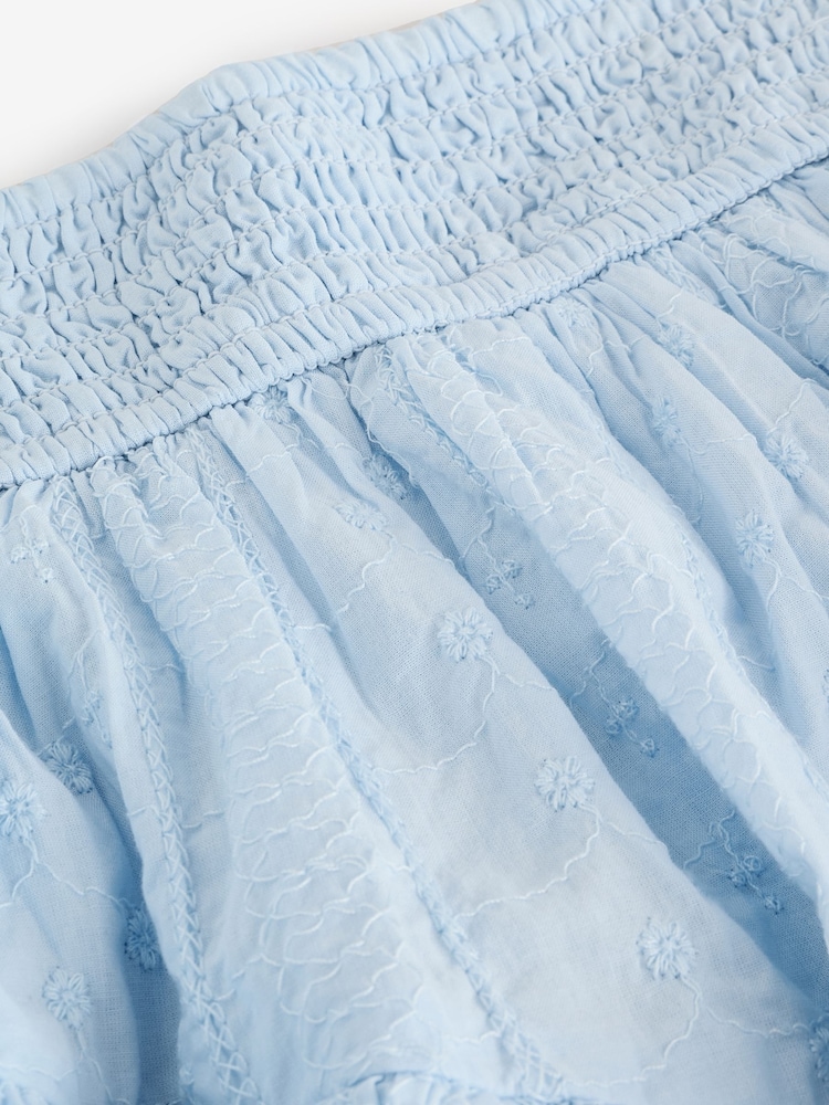 Hellblau - Abercrombie & Fitch Mini Tiered Gauzy Skort - Bild 5 von 5