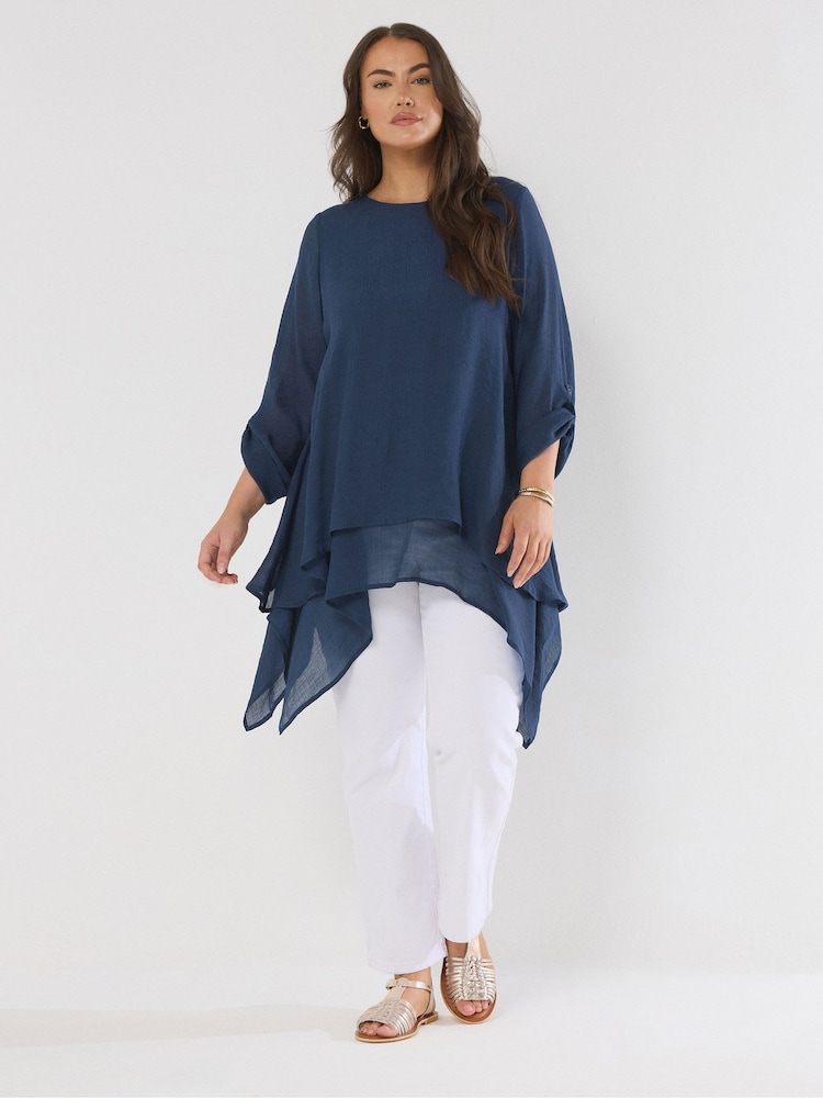 Blusa Evans Blue Double Layer - Imagem 2 de 5