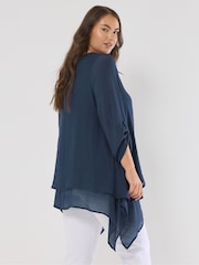 Blusa Evans Blue Double Layer - Imagem 3 de 5