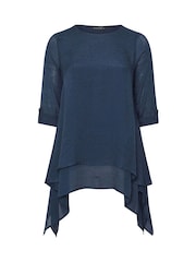 Blusa Evans Blue Double Layer - Imagem 5 de 5