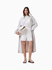 AllSaints White Giana Crochet Shorts - Image 1 of 8