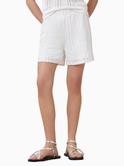 AllSaints White Giana Crochet Shorts - Image 2 of 8
