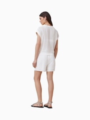 AllSaints White Giana Crochet Shorts - Image 8 of 8