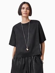 Negro - AllSaints Lottie Top - Imagen 1 de 7