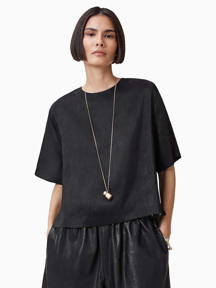 Negro - AllSaints Lottie Top - Imagen 1 de 7