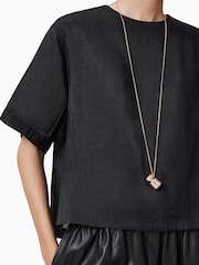 Negro - AllSaints Lottie Top - Imagen 3 de 7
