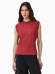 AllSaints Red Imogen Tank Top - Image 1 of 7