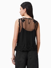 AllSaints Black Rye Embroidered Top - Image 4 of 6