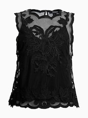 AllSaints Black Rye Embroidered Top - Image 6 of 6