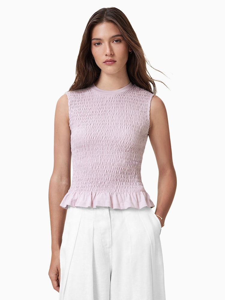 AllSaints Pink Ode 100% Organic Cotton Tank - Image 1 of 8