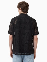 AllSaints Black Netley Short Sleeve Shirt - Image 5 of 7