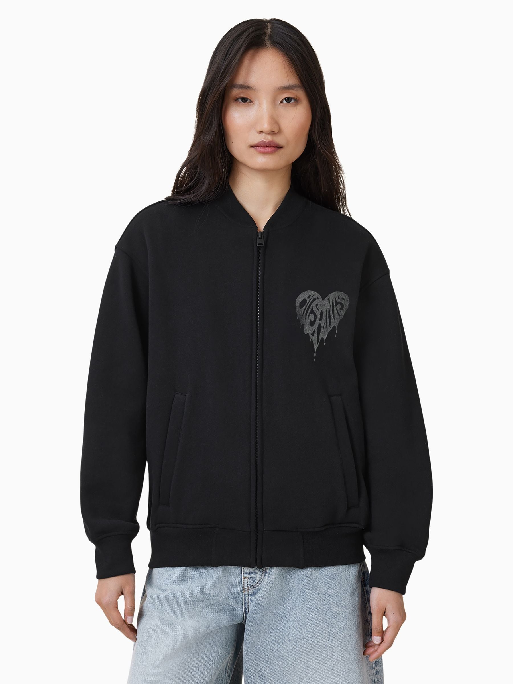 Buy AllSaints Black Poster Belle Bomber Jacket from Next USA