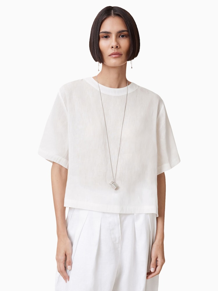 Blanco - AllSaints Lottie Top - Imagen 1 de 9