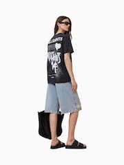 AllSaints Black Poster BF 100% Organic Cotton T-Shirt - Image 5 of 9