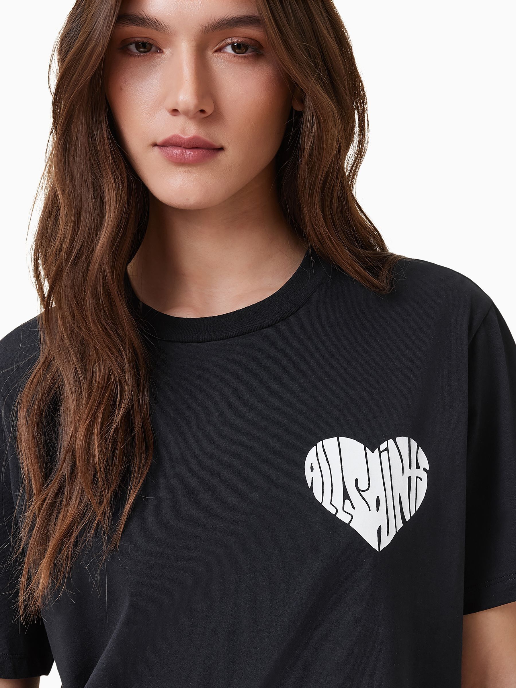 Buy AllSaints Black Poster BF T-Shirt from Next USA