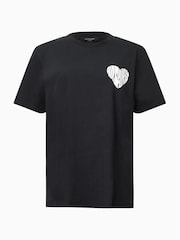 AllSaints Black Poster BF 100% Organic Cotton T-Shirt - Image 9 of 9