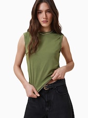 AllSaints Green West Tank Top - Image 6 of 10