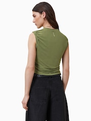 AllSaints Green West Tank Top - Image 9 of 10