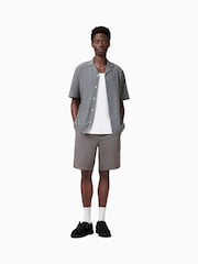 AllSaints Grey Haven Short Sleeve Cotton Shirt - Image 4 of 6