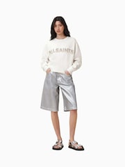 AllSaints White Separo Pearl Sweatshirt - Image 3 of 7