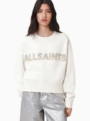 AllSaints White Separo Pearl Sweatshirt - Image 5 of 7