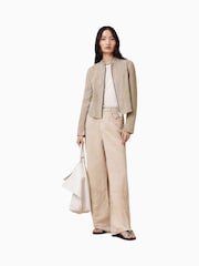 AllSaints Grey Sadler Suede Jacket - Image 4 of 9