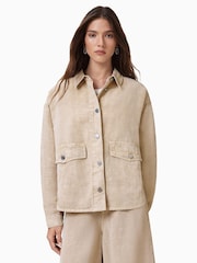 AllSaints Natural Hettie Shacket - Image 1 of 9