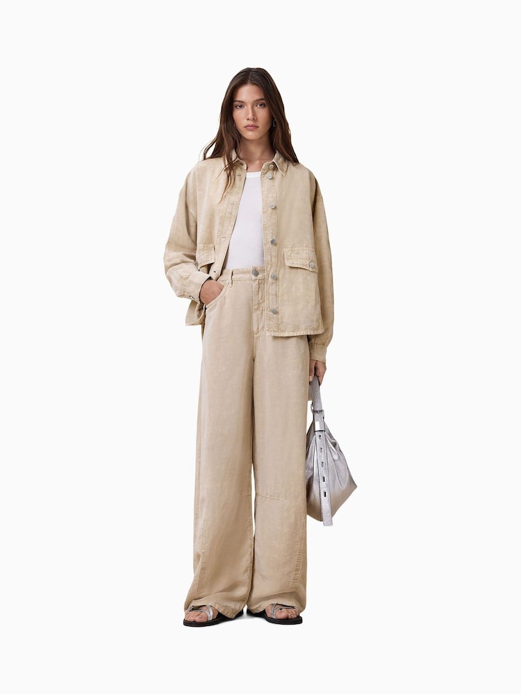 AllSaints Natural Hettie Shacket - Image 2 of 9