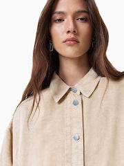 AllSaints Natural Hettie Shacket - Image 3 of 9