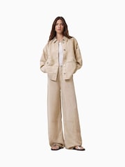 AllSaints Natural Hettie Shacket - Image 4 of 9