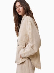 AllSaints Natural Hettie Shacket - Image 5 of 9