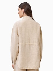 AllSaints Natural Hettie Shacket - Image 8 of 9