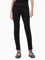 AllSaints Black Duran Skinny Cargo Jeans - Image 4 of 9