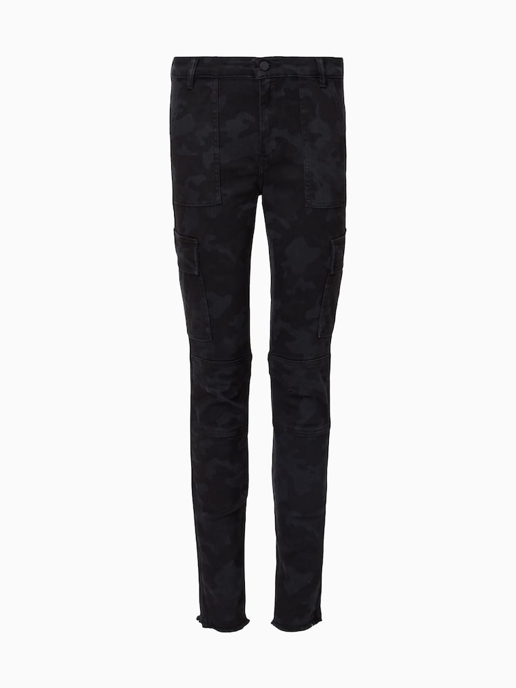 AllSaints Black Duran Skinny Cargo Jeans - Image 8 of 9