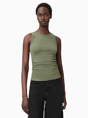 AllSaints Green Katarina Tank - Image 1 of 8