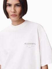 AllSaints Off White Underground Etta 100% Organic Cotton T-Shirt - Image 5 of 7