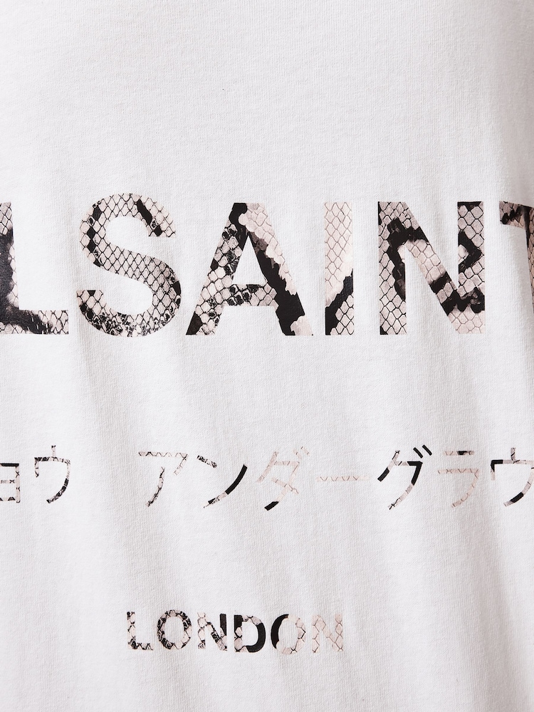 AllSaints Off White Underground Etta 100% Organic Cotton T-Shirt - Image 7 of 7 AllSaints Off White Underground Etta 100% Organic Cotton T-Shirt - Image 7 of 7