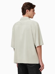 AllSaints Green Rialto Short Sleeve Shirt - Image 2 of 8