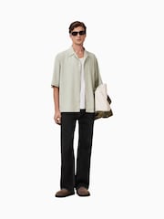 AllSaints Green Rialto Short Sleeve Shirt - Image 4 of 8