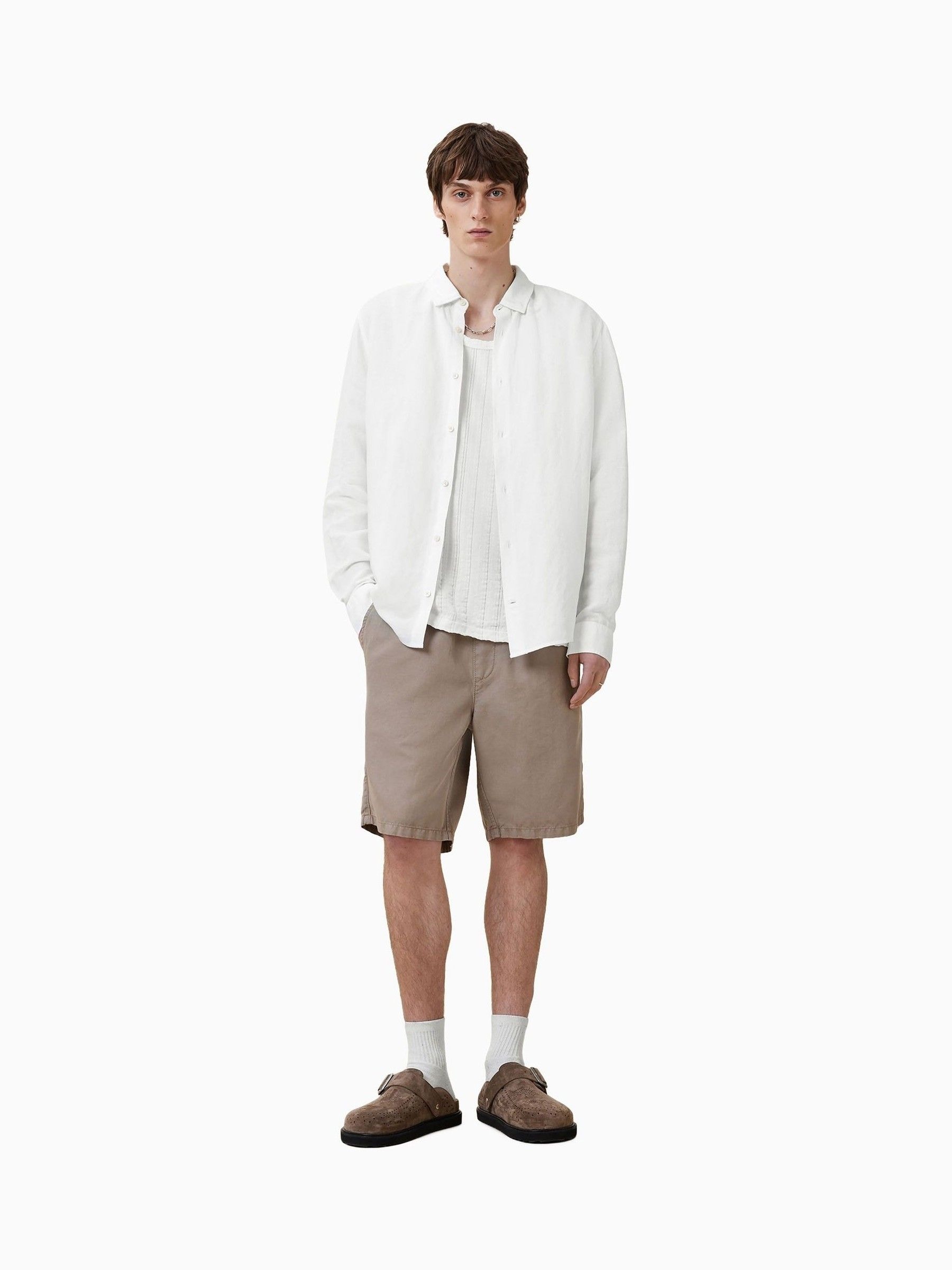 Buy AllSaints White Bandol Long Sleeve Shirt from Next USA