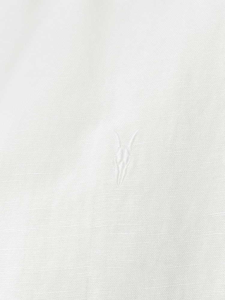 AllSaints White Bandol Long Sleeve Shirt - Image 8 of 8