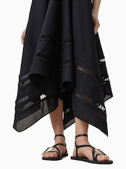 AllSaints Black Lil 100% Organic Cotton Dress - Image 6 of 8