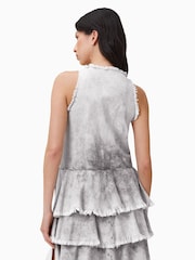 AllSaints Grey Cavarly 100% Organic Cotton Mini Dress - Image 2 of 10