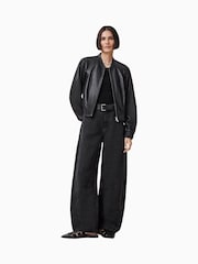 AllSaints Black Martina Bomber Jacket - Image 5 of 10