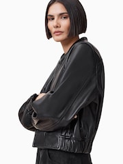 AllSaints Black Martina Bomber Jacket - Image 7 of 10