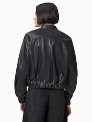 AllSaints Black Martina Bomber Jacket - Image 9 of 10