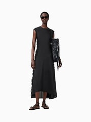 AllSaints Black Lyra Dress - Image 1 of 8
