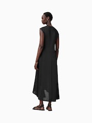 AllSaints Black Lyra Dress - Image 6 of 8
