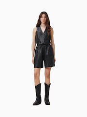 AllSaints Black Arla Lea Waistcoat - Image 5 of 7